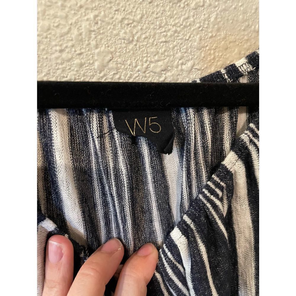 Anthropologie off shoulder striped top navy white NWOT small - Picture 4 of 9